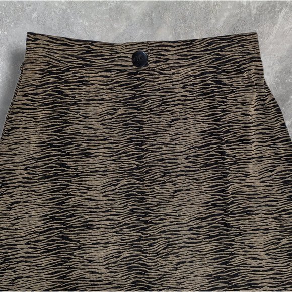 VINTAGE Grunge Susan Lawrence Slinky Travelers Knit Style Tiger Print Skirt Set - Picture 7 of 11